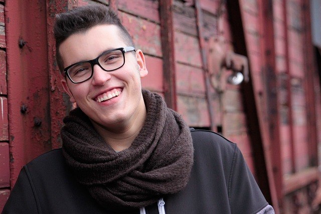 man with glasses frame